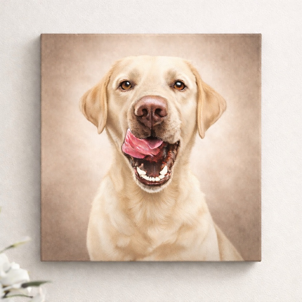Yellow Labrador Canvas Art Wall Decor-16x16